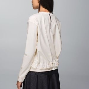 Lululemon Departure Top Ghost Cream Ivory Ruched
